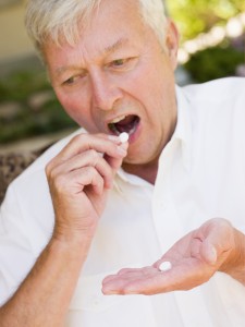 A man taking a placebo